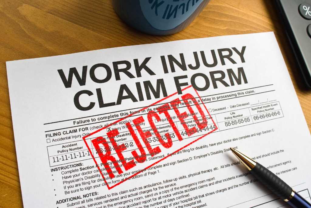 work injury claim denied